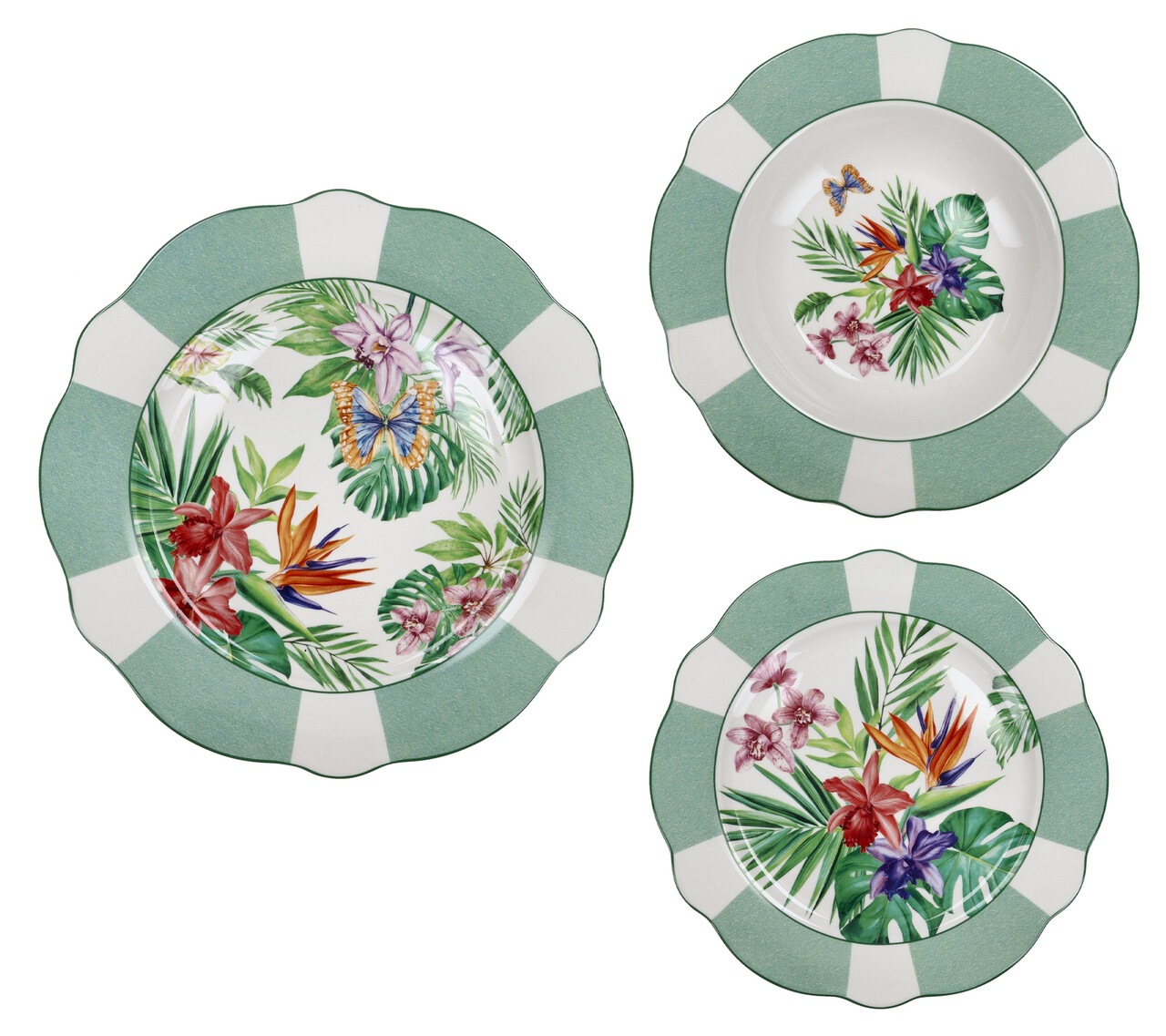 Serviciu de masa 18 piese, Oasi, Brandani, portelan New Bone China - imagine 3